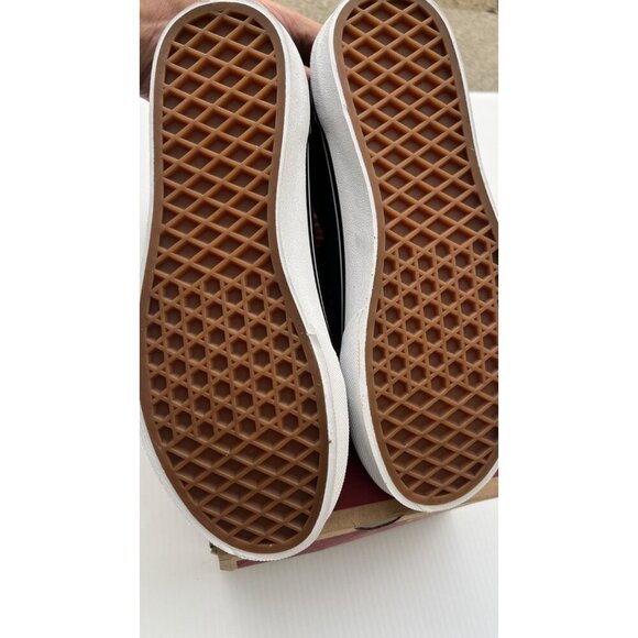 Vans Old Skool V Black / True White  Hook & Loop Sneakers Women’s Size 4.5 - Picture 9 of 16